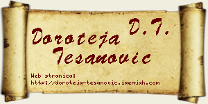 Doroteja Tešanović vizit kartica